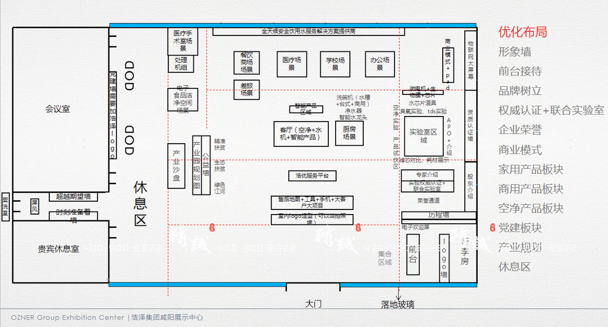 咸陽浩澤集團企業展廳設計效果圖